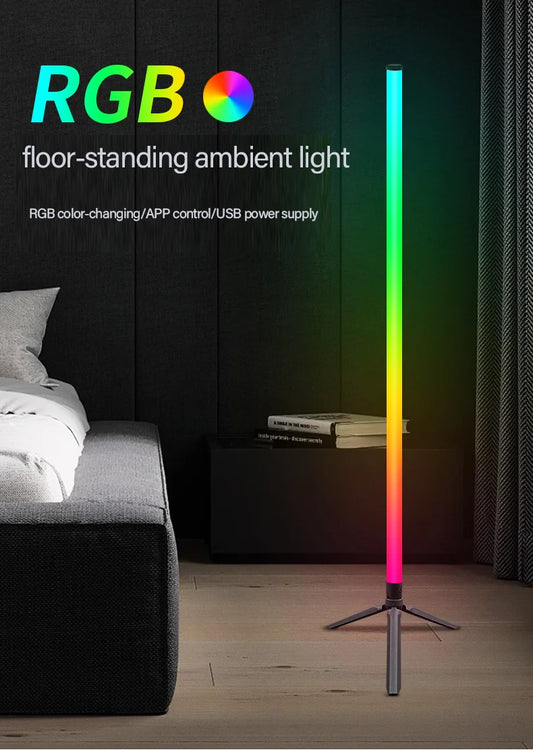 LumiCorner™ RGB Floor Lamp – Scandinavian Style Dimmable Corner Ambient Light