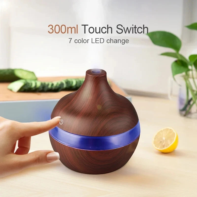 AromaMist Wood™ Ultrasonic Humidifier (300ml)
